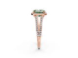 Rose gold Fancy Green Radiant Cut Diamond Halo Split Shank Engagement Ring_41