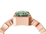 Rose gold Fancy Green Radiant  Cut Diamond Milgrain Marquise Band with Prong Setting_7