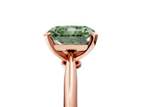 Rose gold Fancy Green Radiant Cut Diamond Solitaire Engagement Ring with Classic Band and Four-Prong Setting_41