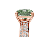 Rose gold Fancy Green Radiant  Cut Pave Diamond Engagement Ring with Channel Set Band and Four-Prong Setting_24