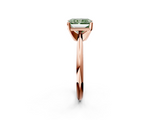 Rose gold Fancy Green Radiant  Cut Solitaire Ring with Four-Prong Setting on a Classic Band_27
