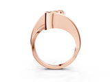 Rose gold Fancy Green Radiant Cut Solitaire Tension-Set Diamond Split Shank Ring_3