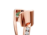 Rose gold Fancy Green Radiant Cut Solitaire Tension-Set Diamond Split Shank Ring_5