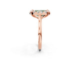 Rose gold Fancy Green Radiant  Diamond Cluster Halo Solitaire with Four-Prong Setting_79