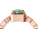 Rose gold Fancy Green Radiant  Milgrain Marquise Diamond Twist Band Ring_66