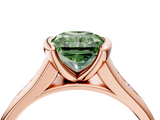 Rose gold Fancy Green Radiant  Solitaire Bezel-Set Diamond Ring with Channel-Set Band_40