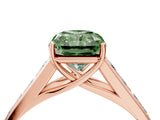 Rose gold Fancy Green Radiant  Solitaire Channel-Set Diamond Engagement Ring with Four-Prong Setting_36