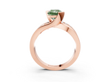 Rose gold Fancy Green Radiant  Solitaire Channel-Set Split Shank Ring with Tension Prong Setting_6