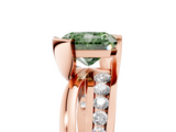 Rose gold Fancy Green Radiant  Solitaire Channel-Set Split Shank Ring with Tension Prong Setting_8