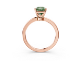Rose gold Fancy Green Radiant  Solitaire Diamond Ring with Six-Prong Setting on a Classic Band_6