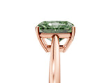 Rose gold Fancy Green Radiant  Solitaire Diamond Ring with Split Shank and Four-Prong Setting_17