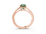 Rose gold Fancy Green Radiant  Solitaire Diamond Ring with Split Shank and Four-Prong Setting_23