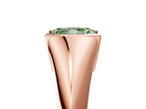 Rose gold Fancy Green Radiant  Solitaire Tension Set Diamond Ring_25
