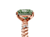 Rose gold Fancy Green Radiant  Solitaire Twisted Band Prong Set Engagement Ring_67