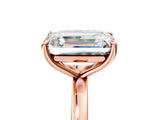 Rose gold Fancy Green Radiant  and Emerald Cut Toi Moi Ring with Prong Setting_50