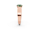 Rose gold Fancy Green Round Cut Diamond Channel Set Solitaire Ring with Four-Prong Setting_26