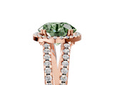 Rose gold Fancy Green Round Cut Diamond Halo Split Shank Engagement Ring_44