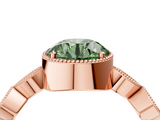 Rose gold Fancy Green Round  Cut Diamond Milgrain Marquise Band with Prong Setting_7