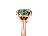 Rose gold Fancy Green Round Cut Diamond Solitaire Engagement Ring with Classic Band and Four-Prong Setting_41
