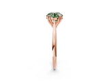 Rose gold Fancy Green Round Cut Solitaire Diamond Ring with Six-Prong Setting and Classic Band_14