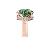 Rose gold Fancy Green Round  Cut Solitaire Engagement Ring with Four-Prong Setting on a Classic Band_42