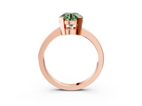 Rose gold Fancy Green Round  Cut Solitaire Ring with Four-Prong Setting and Classic Band_31