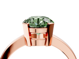 Rose gold Fancy Green Round  Cut Solitaire Ring with Four-Prong Setting and Classic Band_32