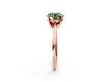 Rose gold Fancy Green Round  Cut Solitaire Ring with Four-Prong Setting on a Classic Band_29