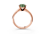 Rose gold Fancy Green Round  Cut Solitaire Ring with Four-Prong Setting on a Classic Band_32