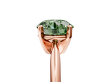 Rose gold Fancy Green Round  Cut Solitaire Ring with Four-Prong Setting on a Classic Band_33