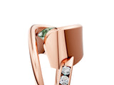 Rose gold Fancy Green Round Cut Solitaire Tension-Set Diamond Split Shank Ring_5