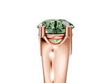 Rose gold Fancy Green Round  Solitaire Diamond Ring with Six-Prong Cathedral Setting_37