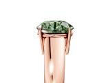 Rose gold Fancy Green Round  Solitaire Diamond Ring with Tapered Band and Four-Prong Setting_53