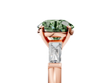 Rose gold Fancy Green Round  Solitaire with Tapered Baguette Side Stones on a Classic Band with Four-Prong Setting_61