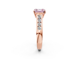 Rose gold Fancy Pink Asscher  Brilliant Channel-Set Solitaire Ring with Four-Prong Setting_56