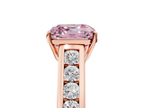 Rose gold Fancy Pink Asscher  Brilliant Channel-Set Solitaire Ring with Four-Prong Setting_59
