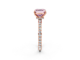 Rose gold Fancy Pink Asscher  Brilliant Pavé Band Solitaire with Four-Prong Setting_54