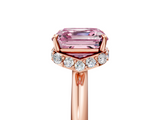 Rose gold Fancy Pink Asscher  Brilliant Solitaire Engagement Ring with Six-Prong Setting and Classic Band_23