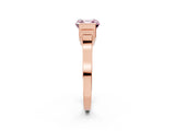 Rose gold Fancy Pink Asscher Cut Brilliant Solitaire Diamond Ring with Channel Set Band and Bar Prong Setting_2