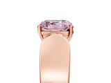 Rose gold Fancy Pink Asscher Cut Cut Diamond Channel Set Solitaire Ring with Four-Prong Setting_5