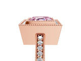 Rose gold Fancy Pink Asscher Cut-Cut Diamond Halo Engagement Ring with Pave Band and Prong Setting_5