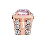 Rose gold Fancy Pink Asscher Cut Cut Halo Split Shank Prong Set Ring_5