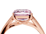 Rose gold Fancy Pink Asscher Cut Cut Pave Split Shank Engagement Ring with Four-Prong Setting_4