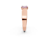 Rose gold Fancy Pink Asscher Cut Diamond Channel Set Solitaire Ring with Four-Prong Setting_14
