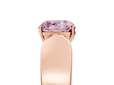 Rose gold Fancy Pink Asscher Cut Diamond Channel Set Solitaire Ring with Four-Prong Setting_17
