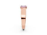 Rose gold Fancy Pink Asscher Cut Diamond Channel Set Solitaire Ring with Four-Prong Setting_26