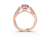 Rose gold Fancy Pink Asscher Cut Diamond Channel Set Solitaire Ring with Four-Prong Setting_27