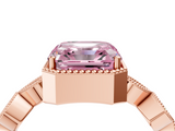 Rose gold Fancy Pink Asscher  Cut Diamond Milgrain Marquise Band with Prong Setting_7