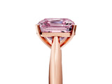 Rose gold Fancy Pink Asscher Cut Diamond Solitaire Engagement Ring with Cathedral Setting and Four-Prong Mount_35