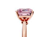Rose gold Fancy Pink Asscher Cut Diamond Solitaire Engagement Ring with Classic Band and Four-Prong Setting_29